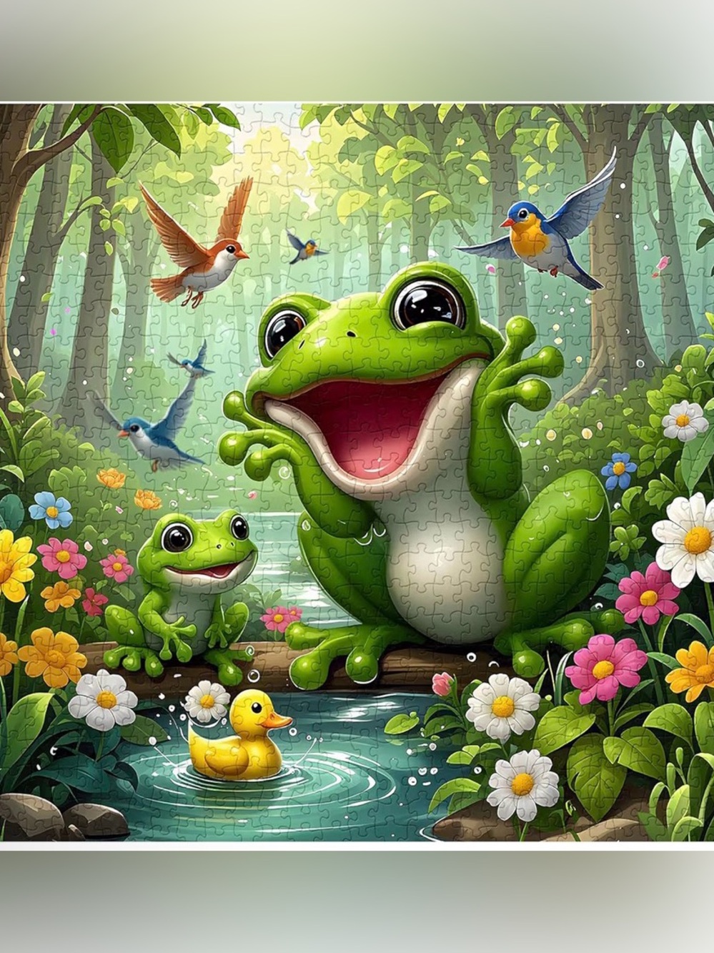 Forest Frog Puzzle 1000 pieces Laugh & Splash